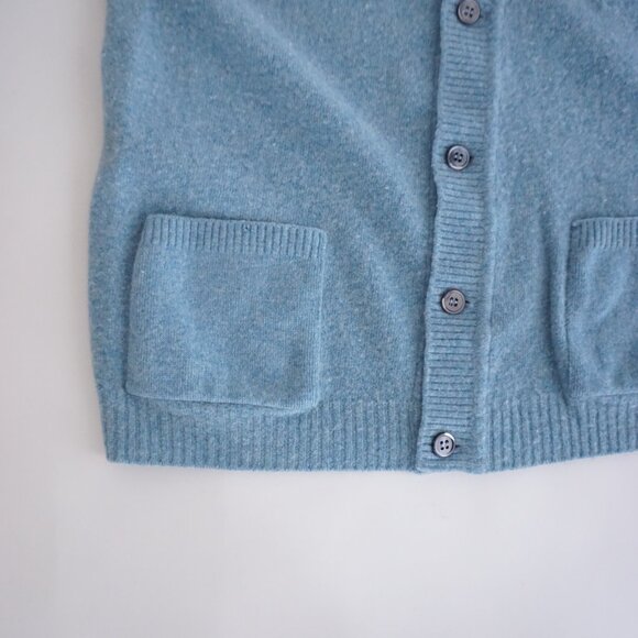 Vintage Blue Women's Wool Cardigan Sweater - Picture 6 of 11